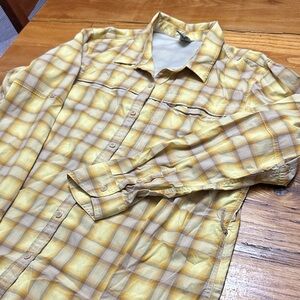 REI Yellow Sahara Long Sleeve Shirt